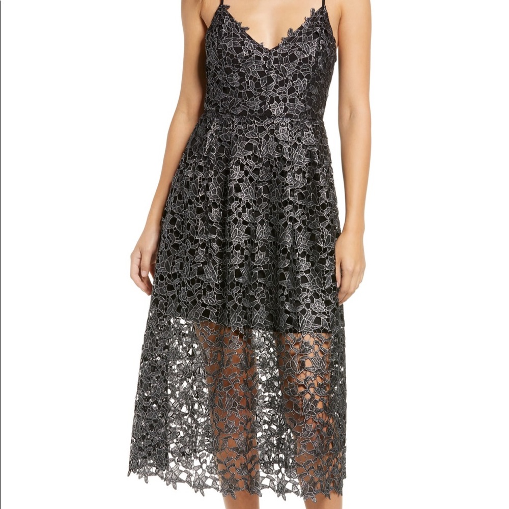 ASTR the label lace midi dress